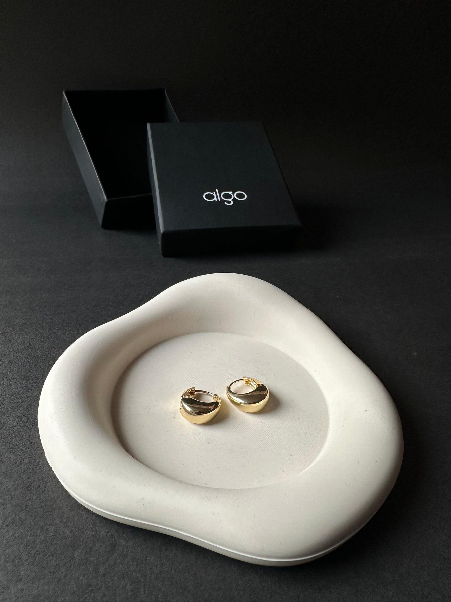 Petite Golden Crescent Studs