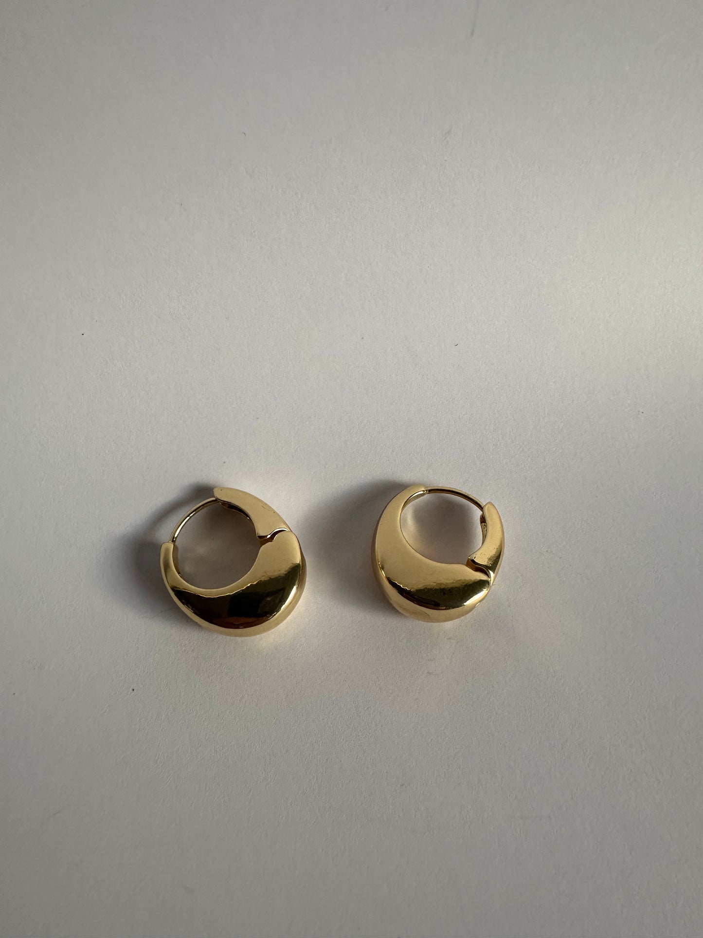 Petite Golden Crescent Studs