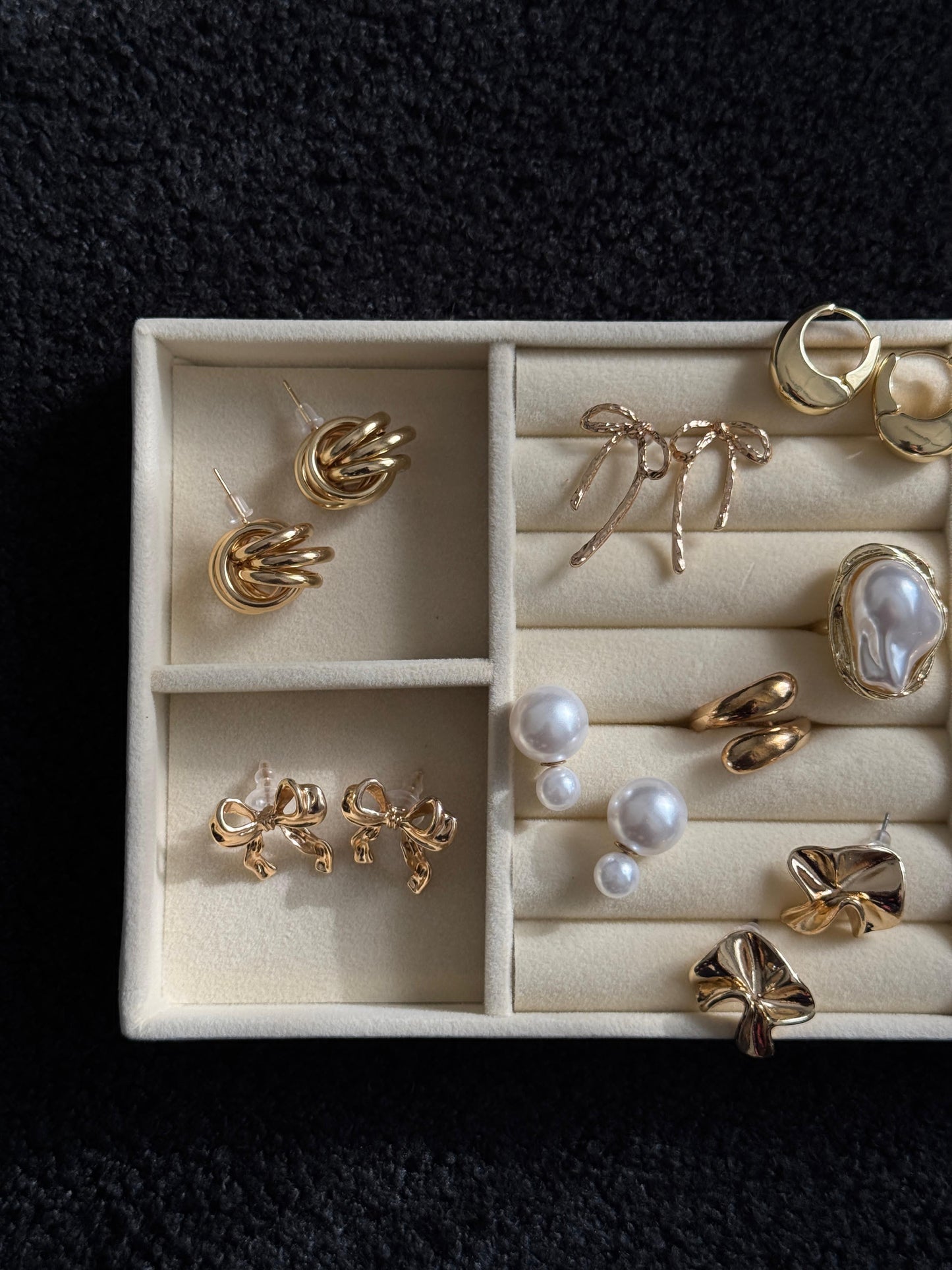 Petite Golden Crescent Studs