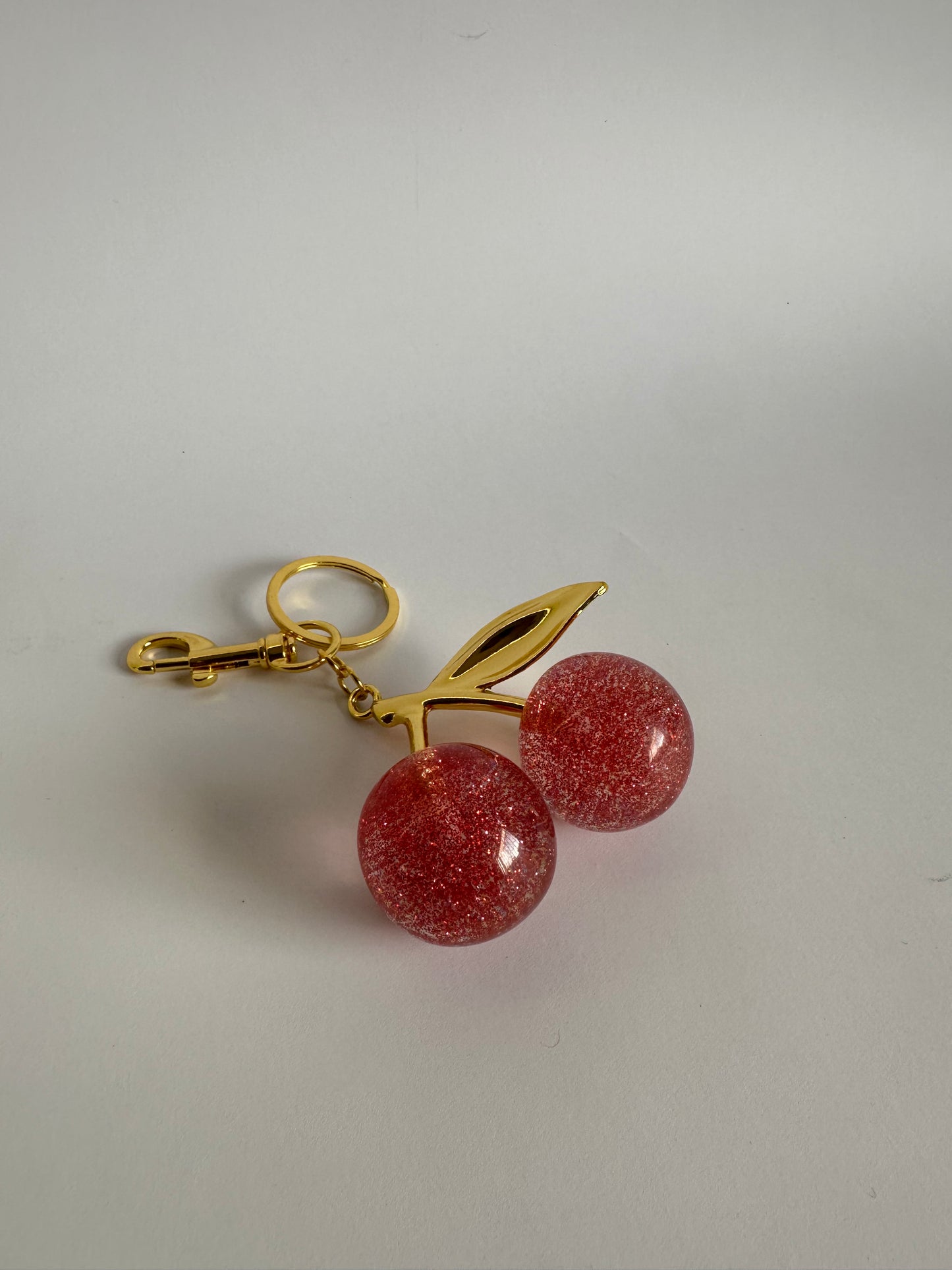Elegant Cherry Charm Keychain