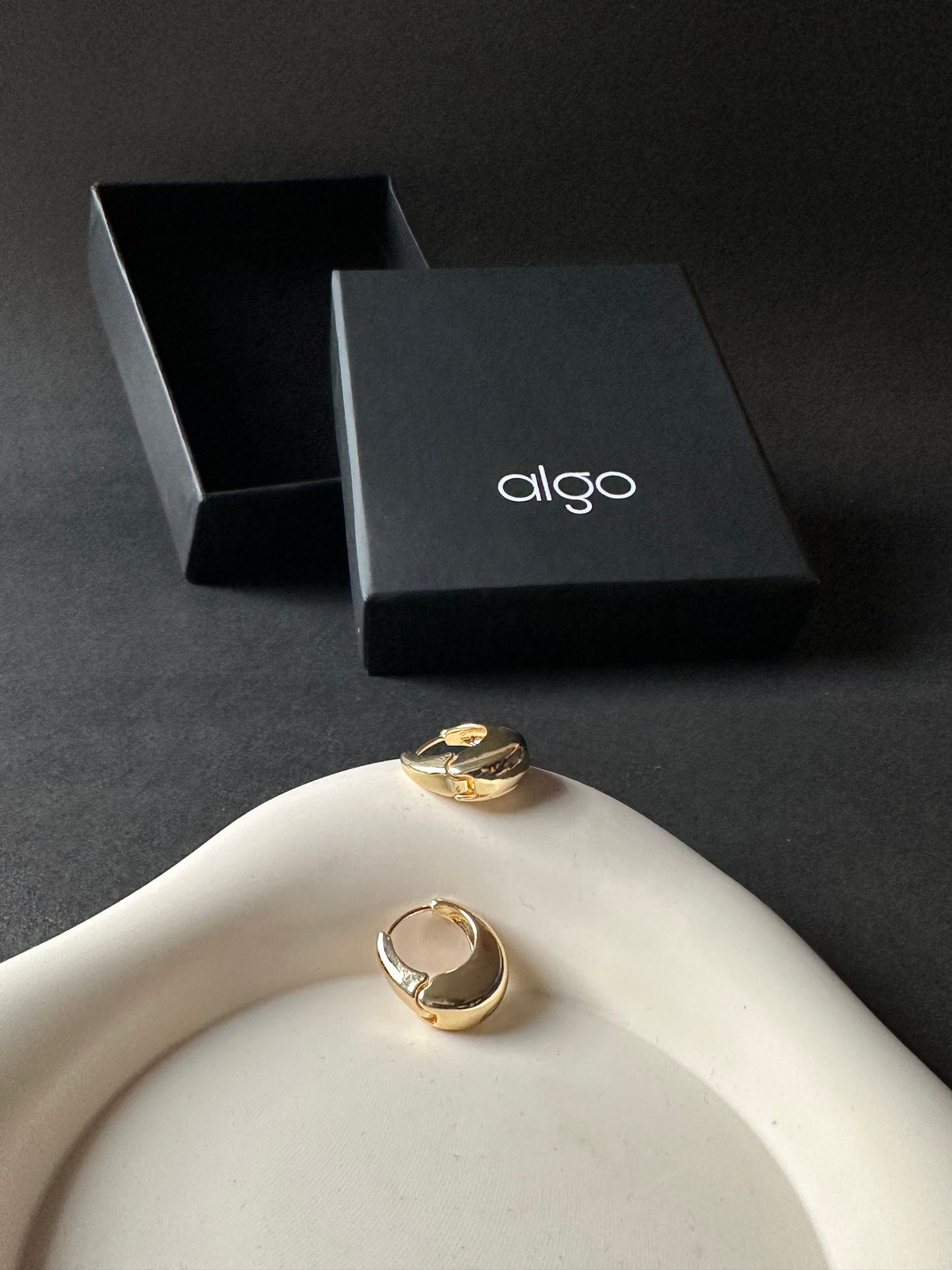 Petite Golden Crescent Studs