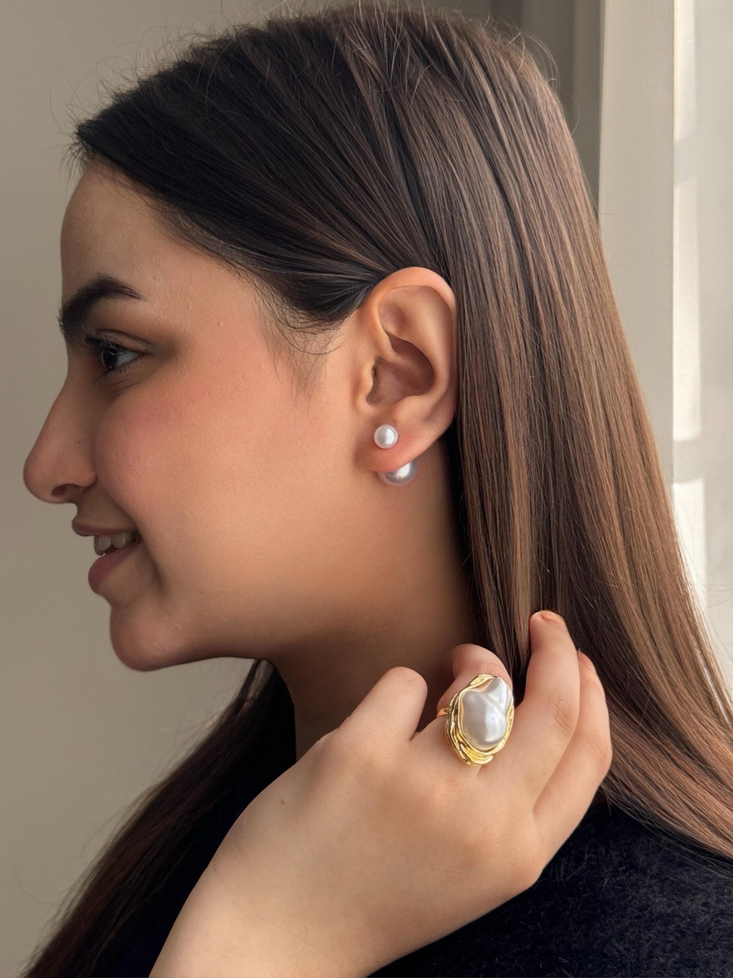 Vintage Pearl Statement Ring