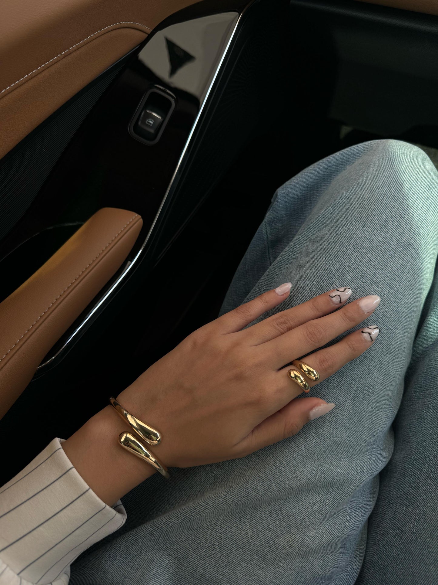 Overlap Gold Ring