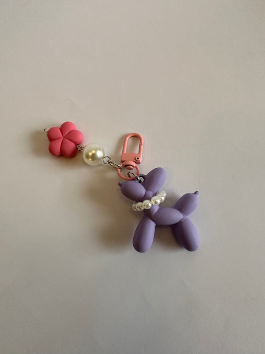 Balloon Dog Keychain – Lilac Charm Edition