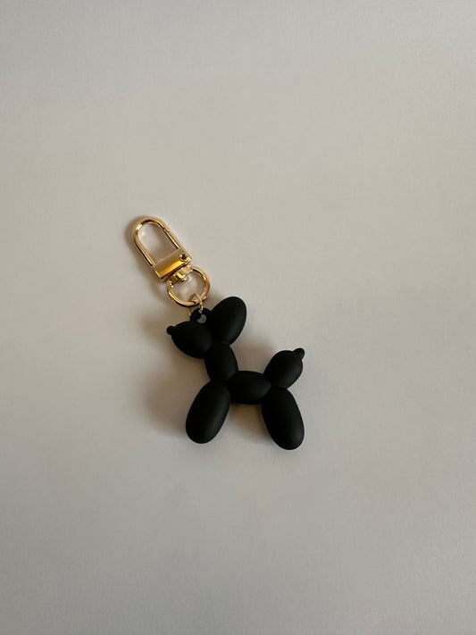 Balloon Dog Keychain – Matte Black Edition