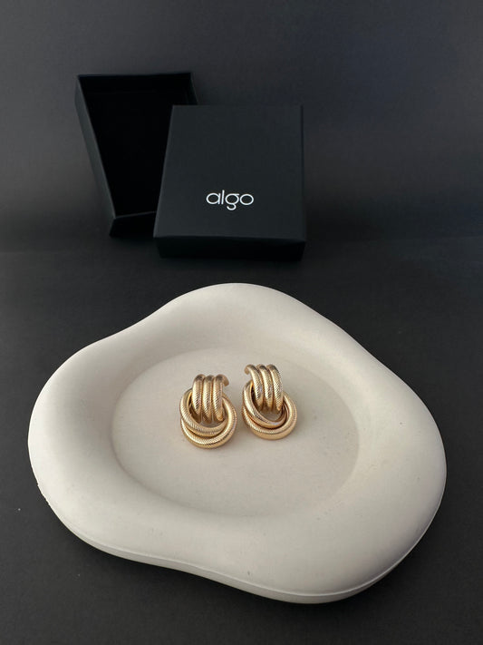 Twisted Knot Earrings (Gold)