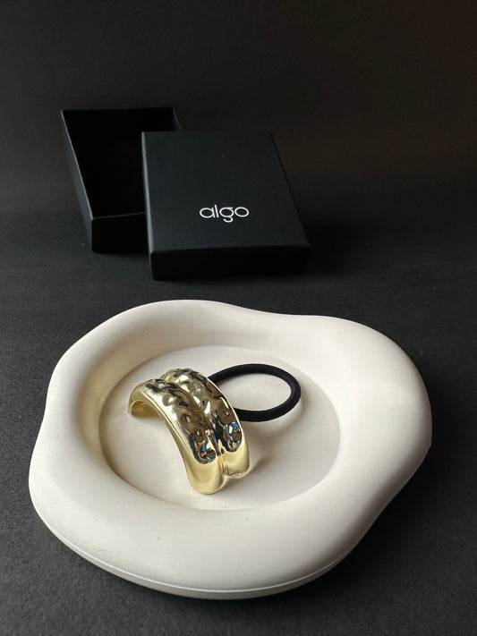 Gold Textured Hair Tie